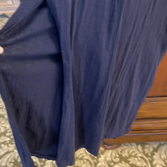 Sundry Navy Cotton Maxi Dress with Striping, Medium, EXCELLENT PLUS - Picture 6 of 9